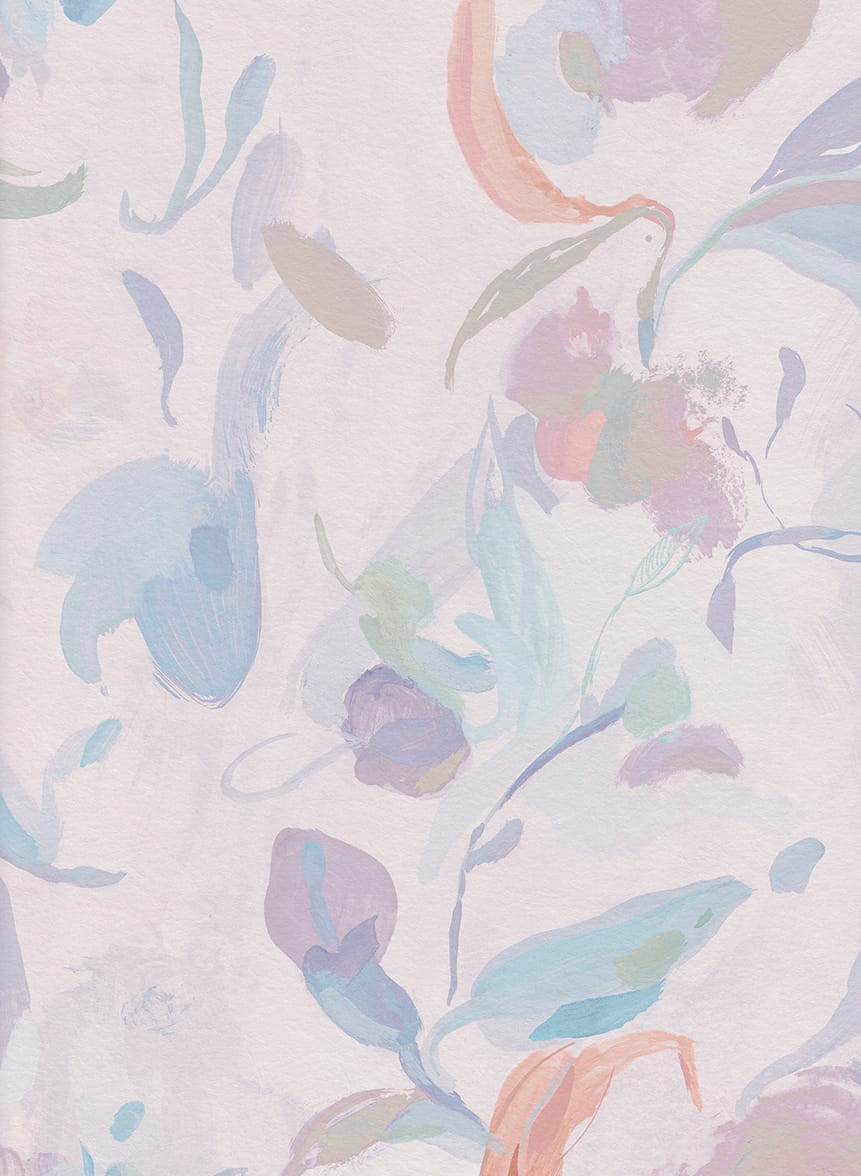 Tapete Abstract Blooms - Violet