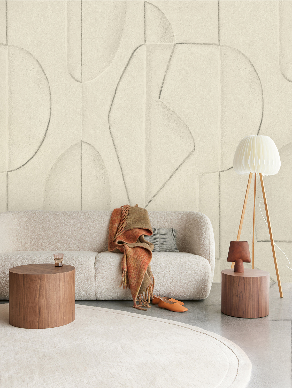 Wandbild Sculpted Clay - Sand