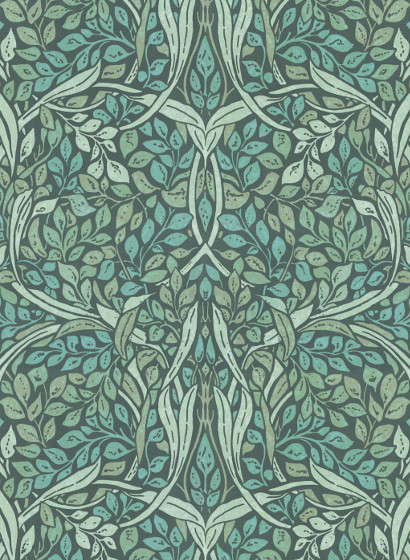 Tapete Swirling Leaves - Spring