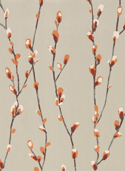 Tapete Salice - Tangerine/ Gilver