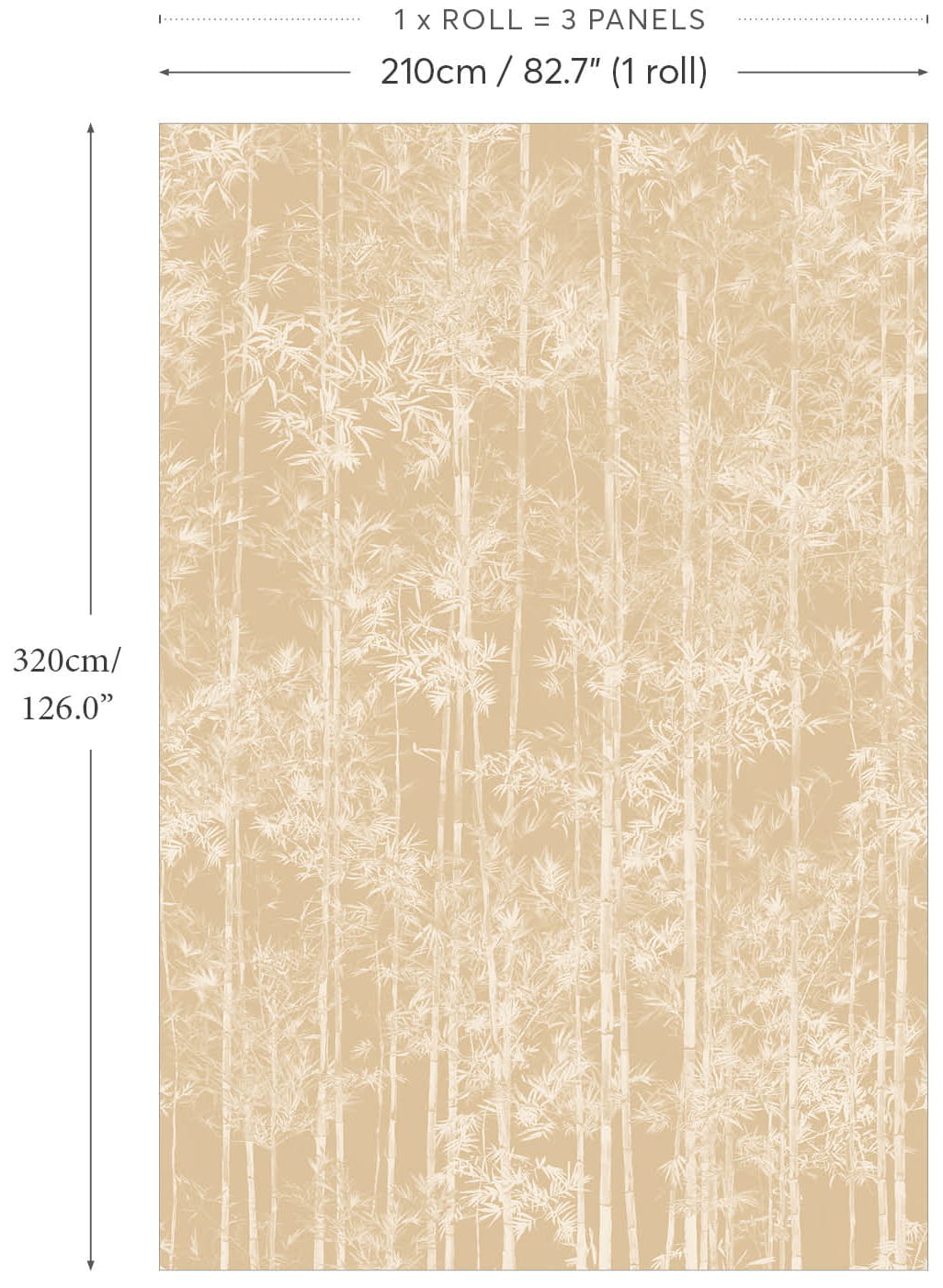 Wandbild Bamboo Beige - Panel A