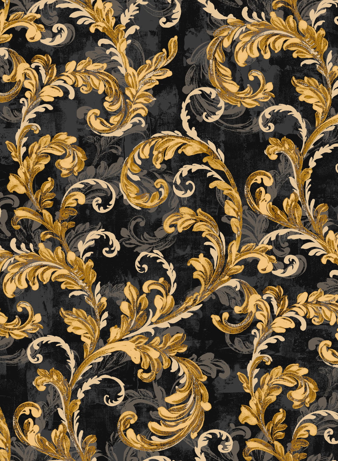 Tapete Byzantine Damask - Onyx