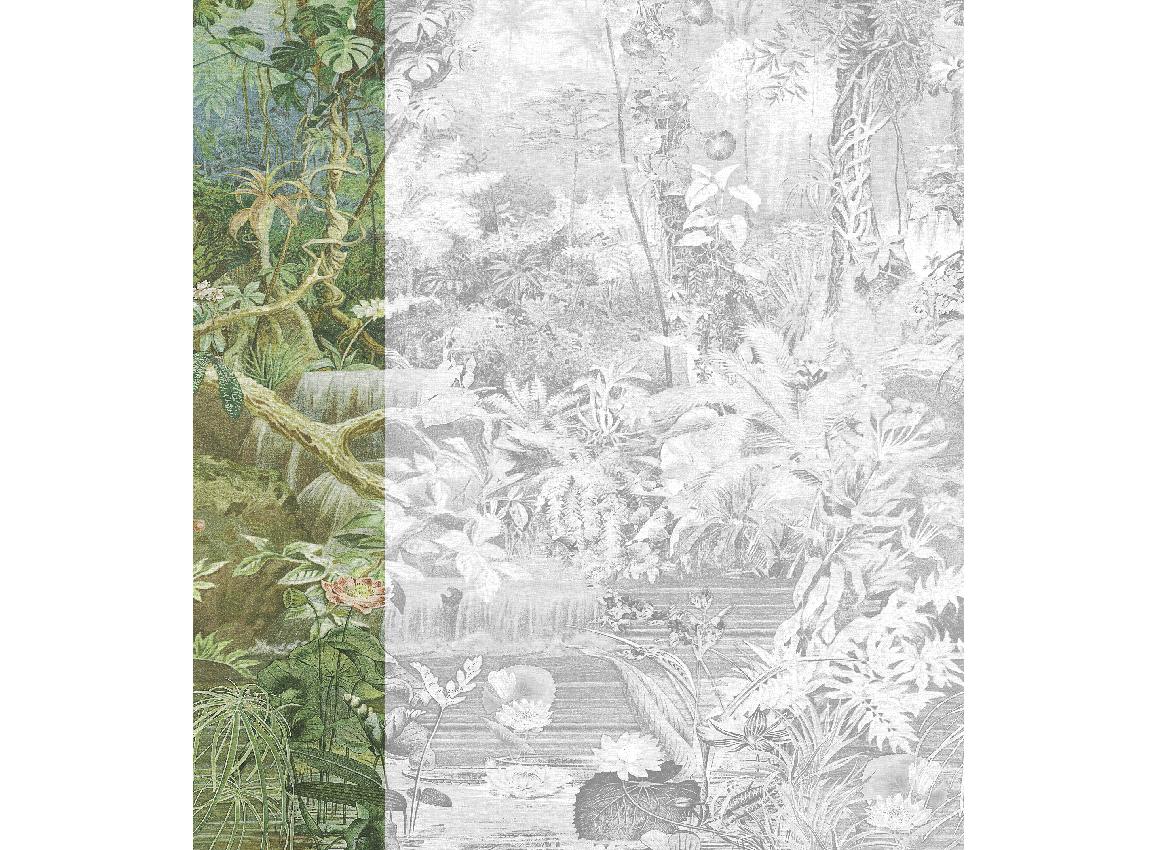 Wandbild Coari - Green Panel 1