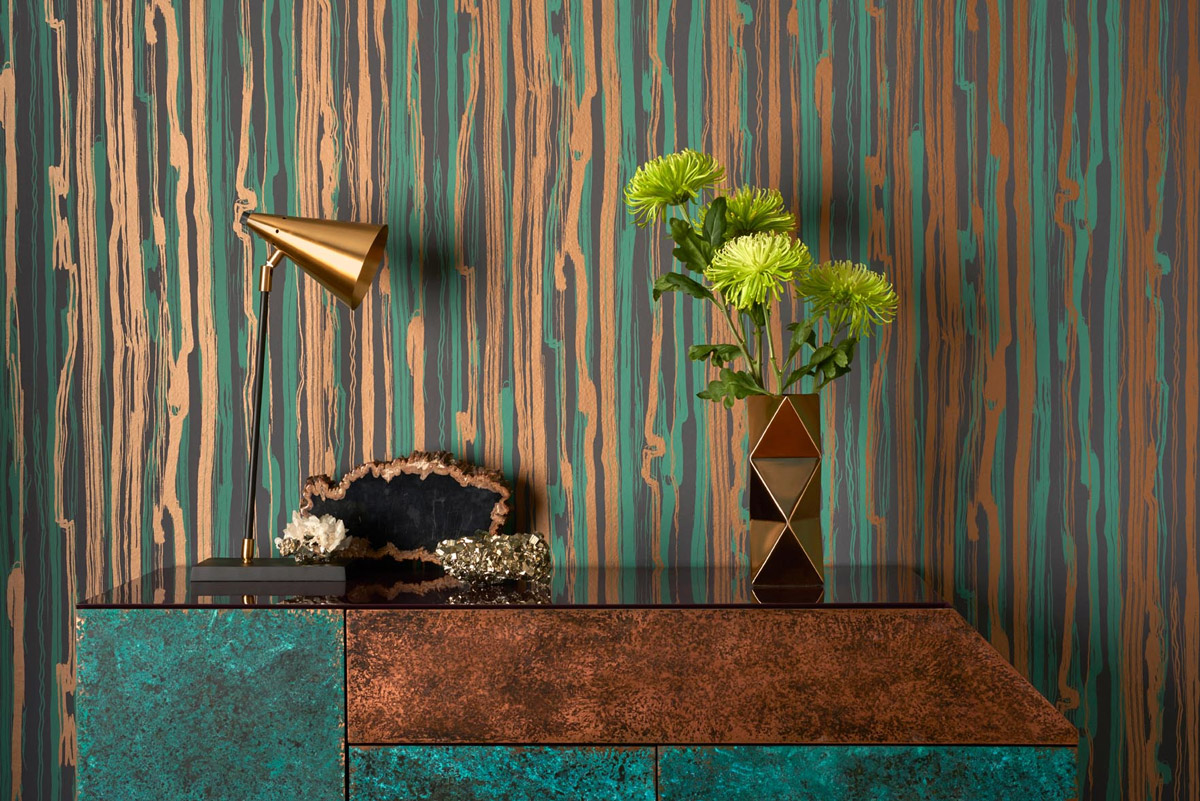 Tapete Strand - Emerald/ Gold