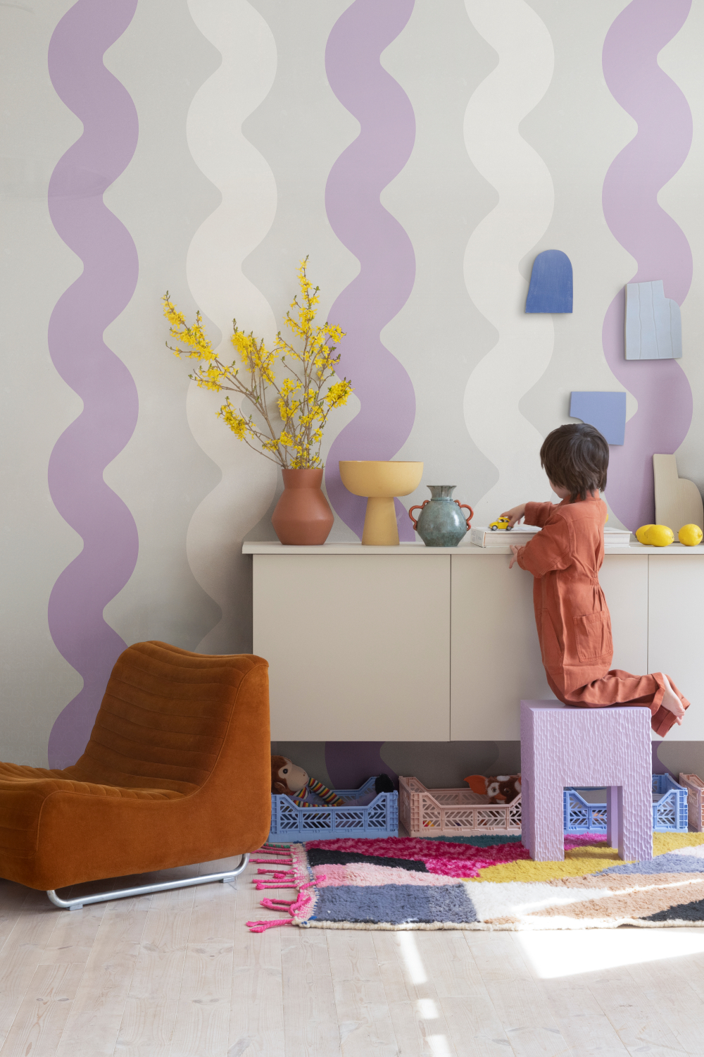 Wandbild Wobbly - Lilac