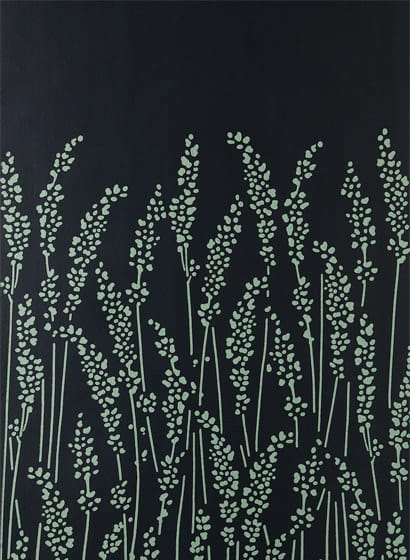 Tapete Feather Grass - Off-Black/ Breakfast Room Green