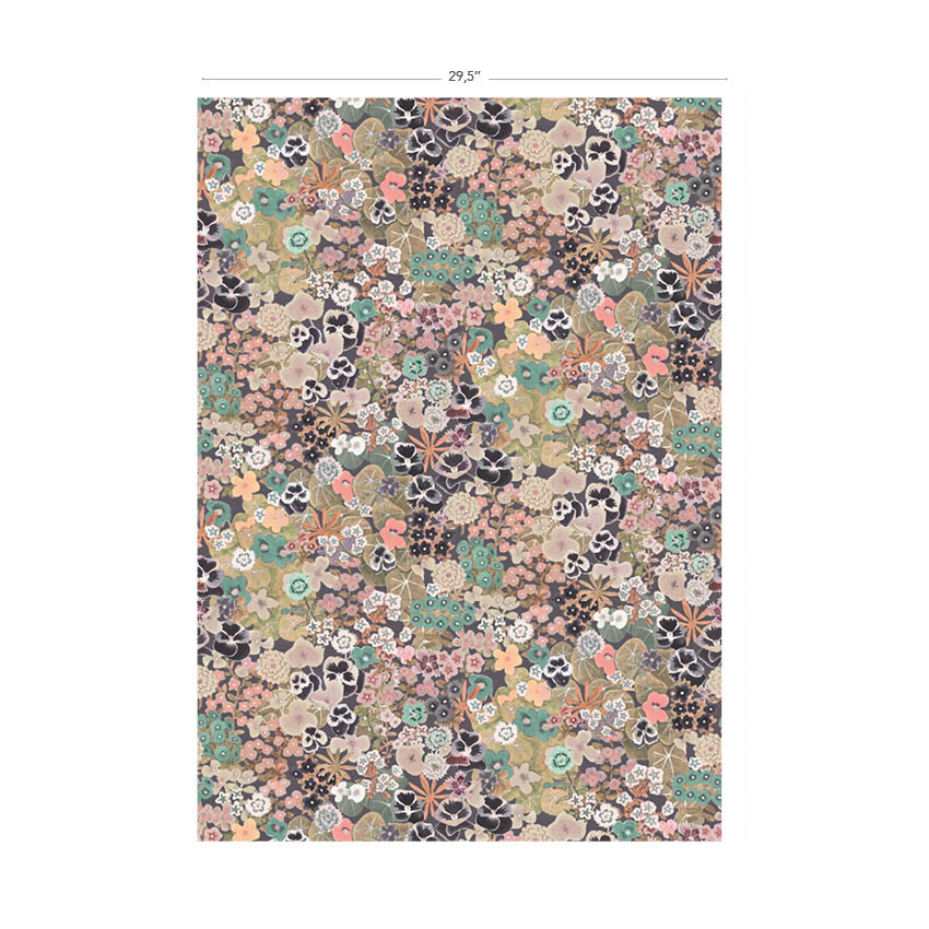 Tapete Champs Fleuris - Bois de Rose