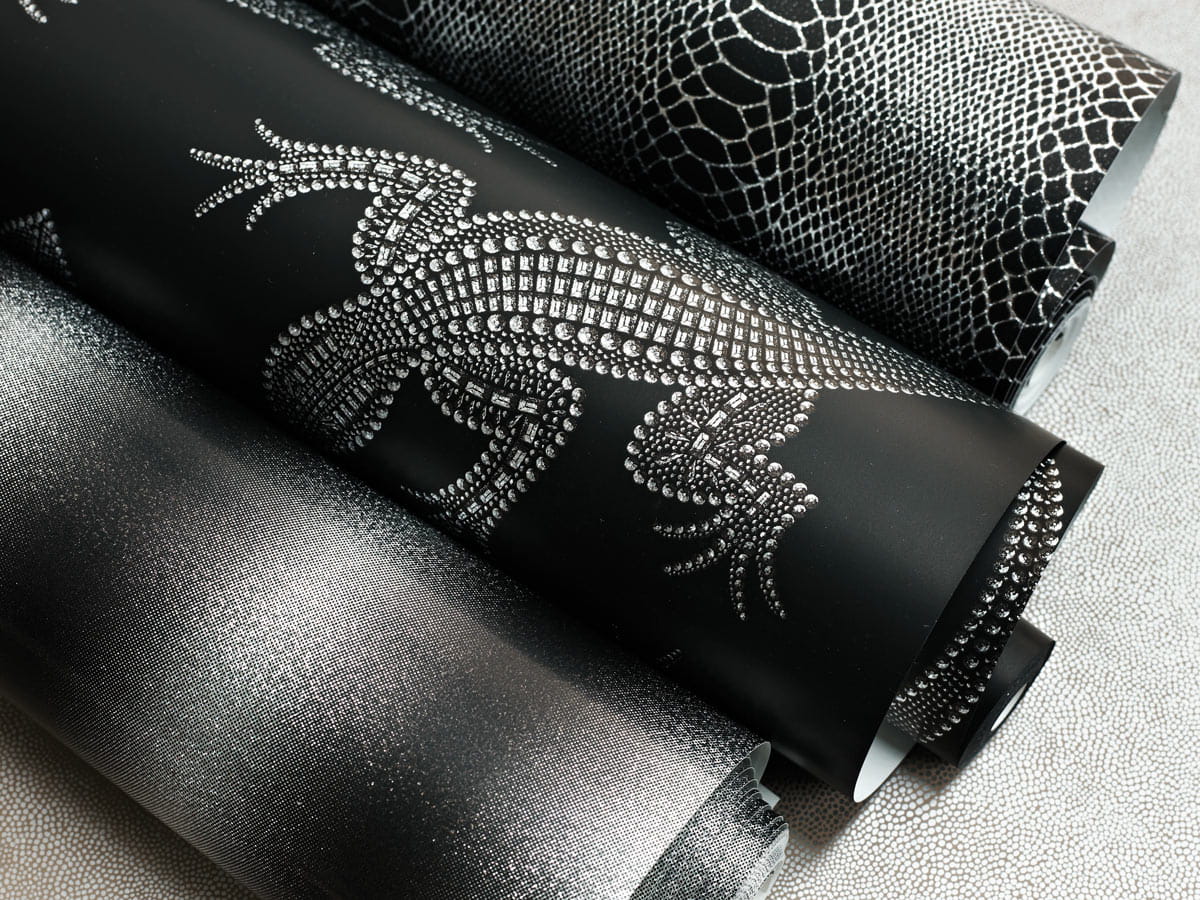 Wallpaper Komodo - Black/ Silver
