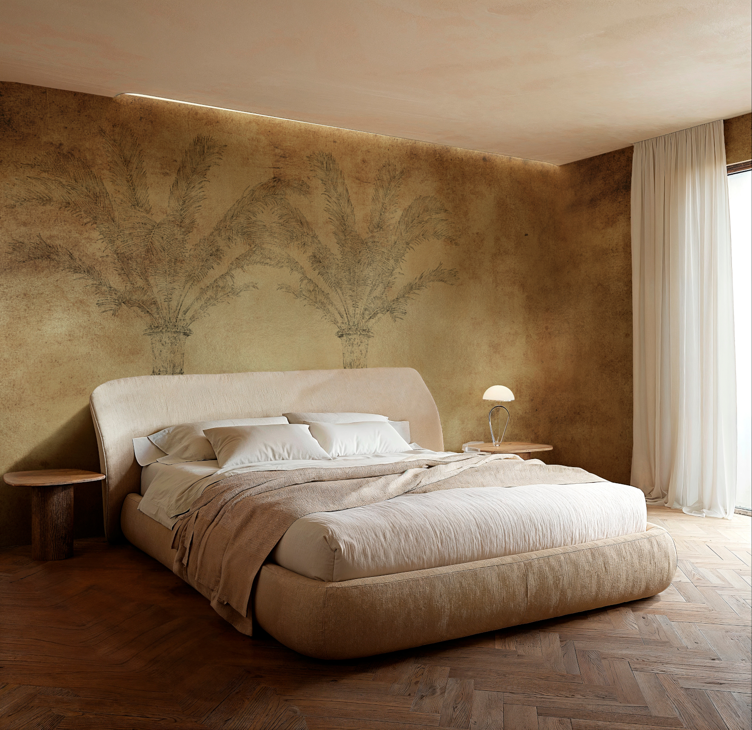 Wandbild Palma - Gold