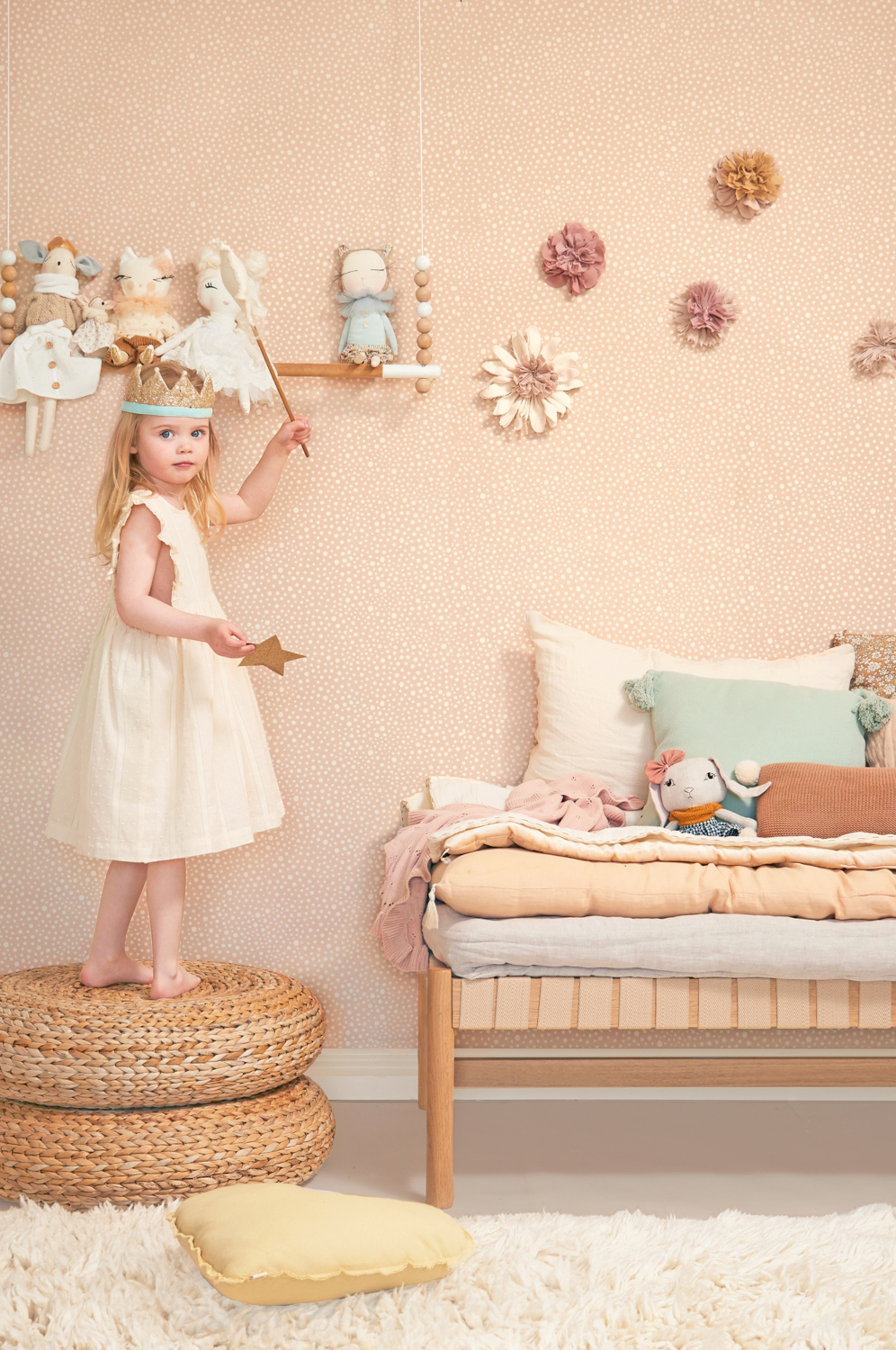 Tapete Dots - Soft Pink