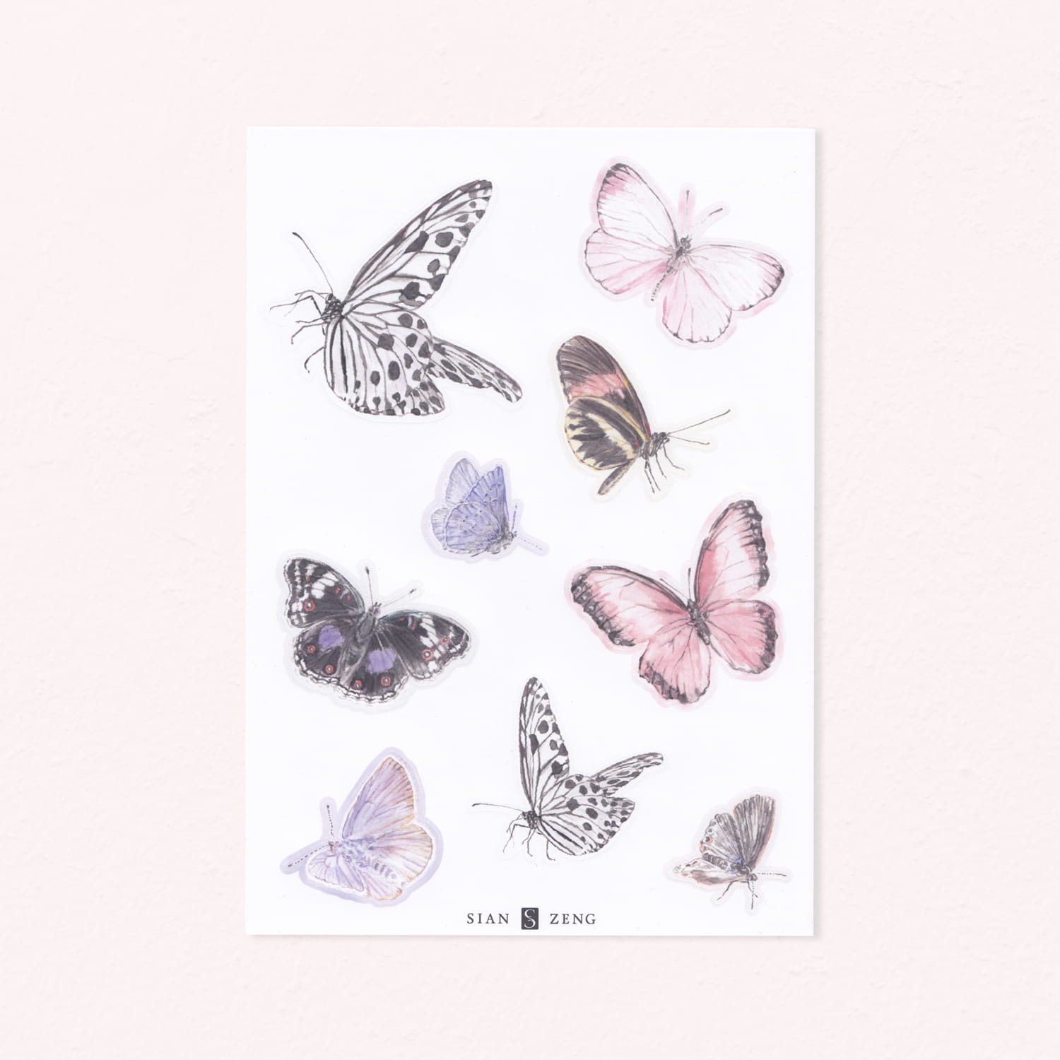 Wandsticker Butterfly - Blush