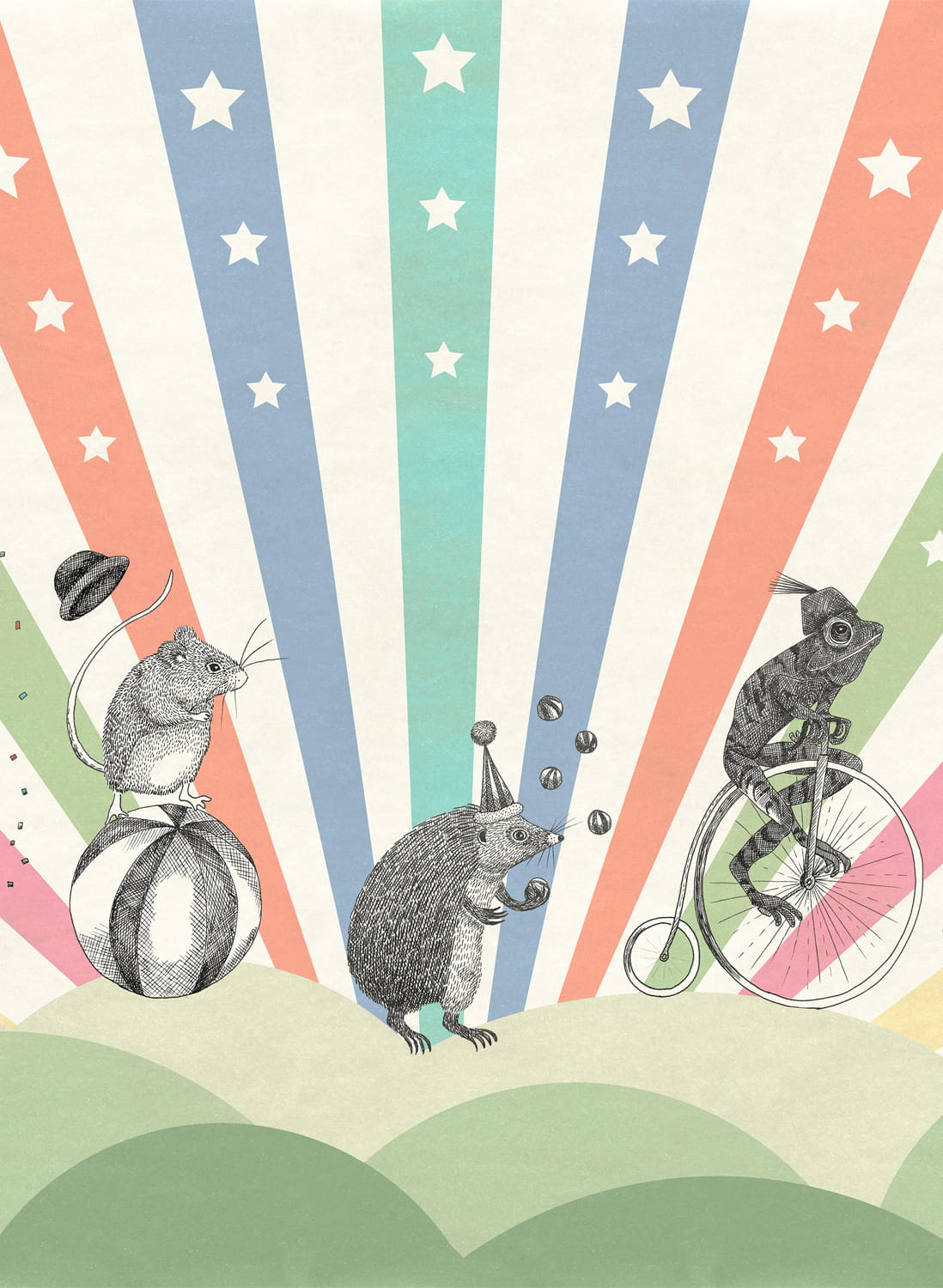 Wandbild Circus - Rainbow