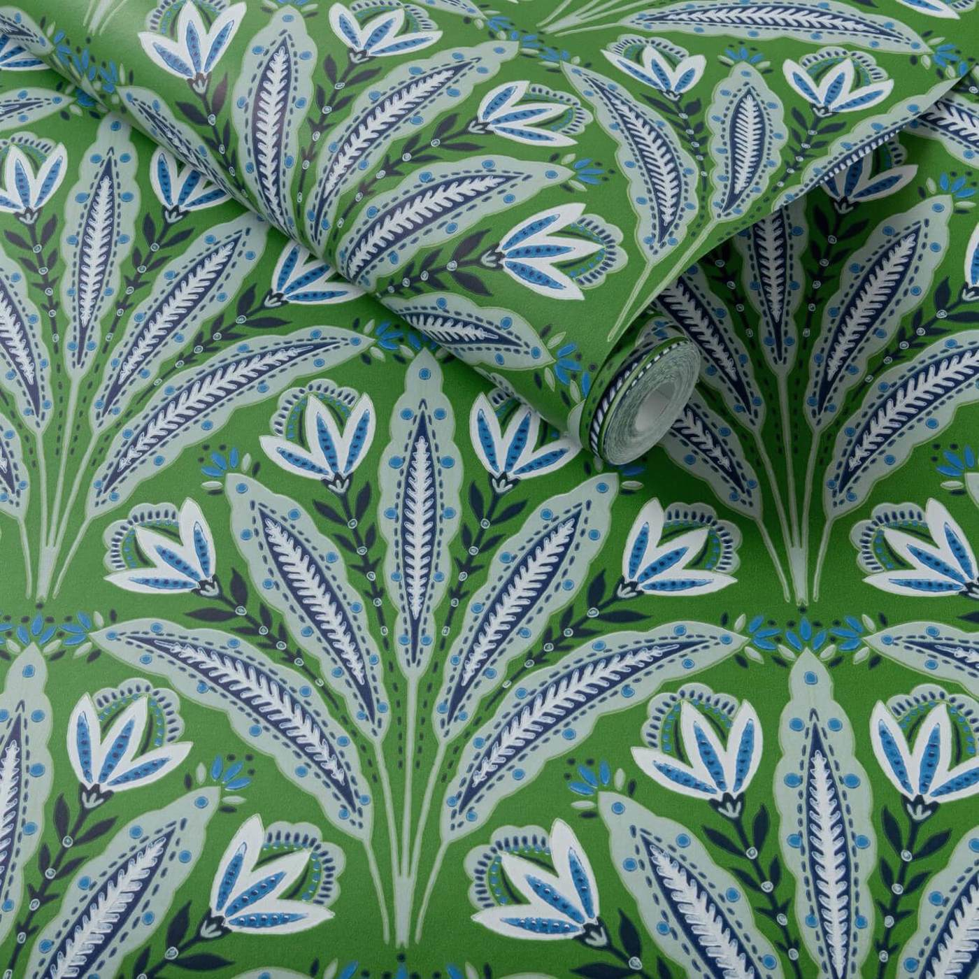 Tapete Attingham - Cobalt/ Green