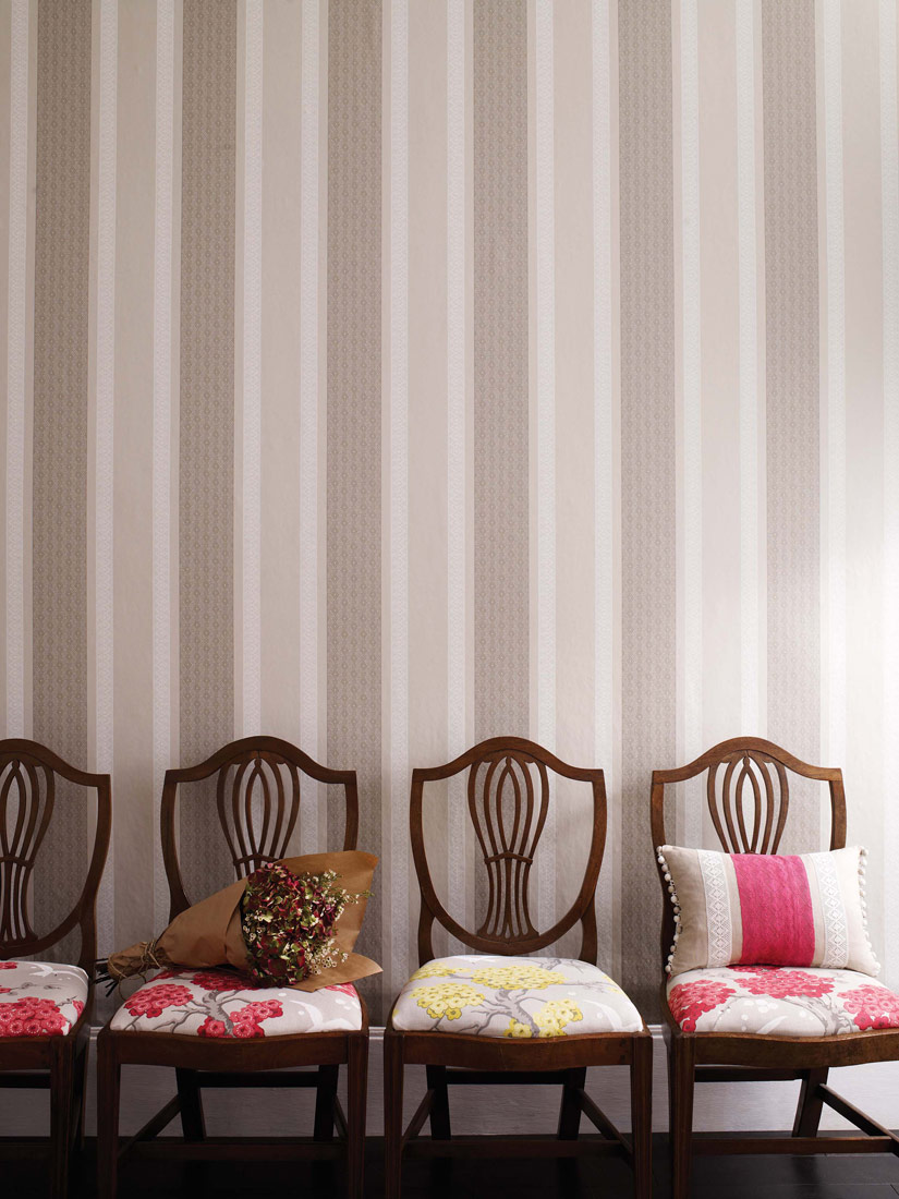Tapete Chantilly Stripe - Linen/ White/ Pale Linen