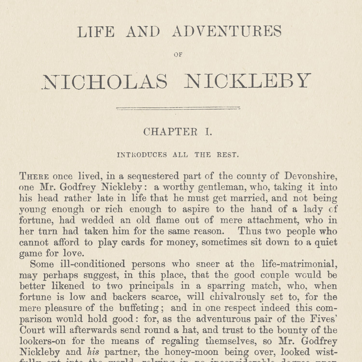 Wandbild Nicholas Nickleby - Schnn