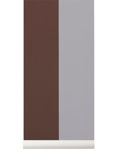 Tapete Thick Lines - Bordeaux/ Grey