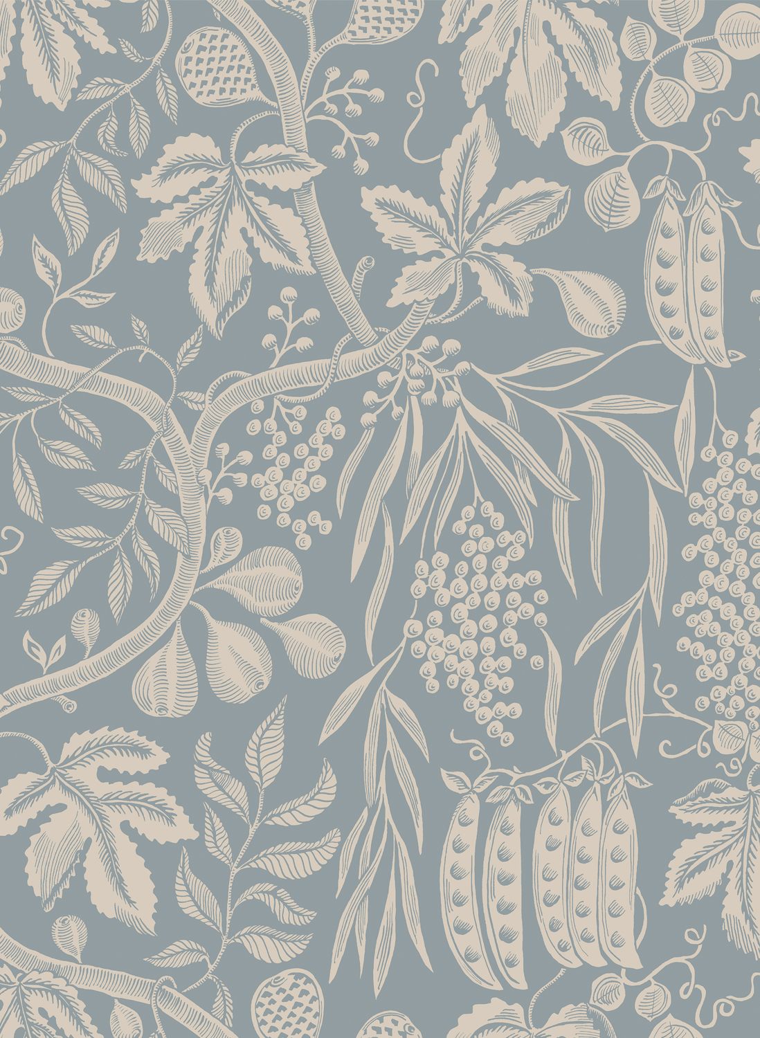 Tapete Fig Garden - Misty Blue