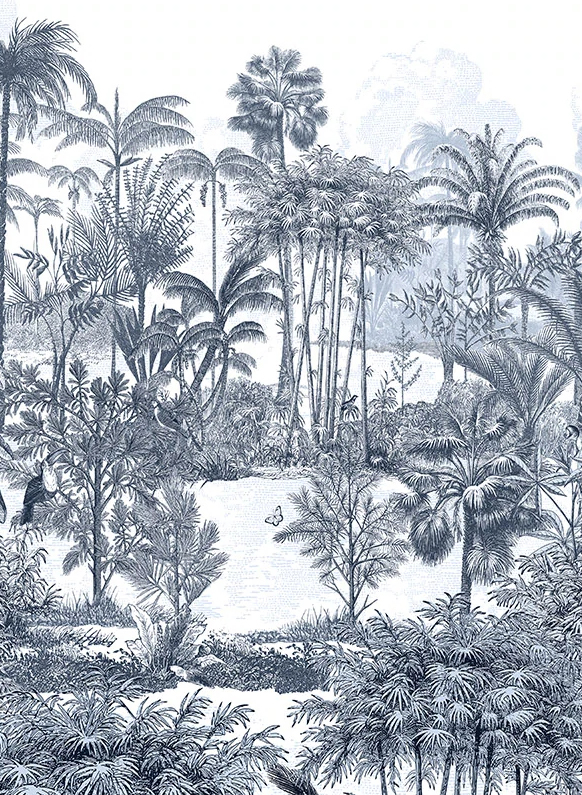 Carta da parati panoramica Amazon Panthere Bleu