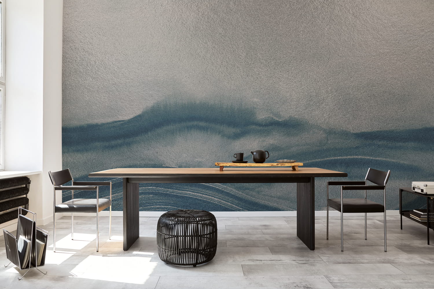 Wandbild Atmospheric Haze Metallics - Silver