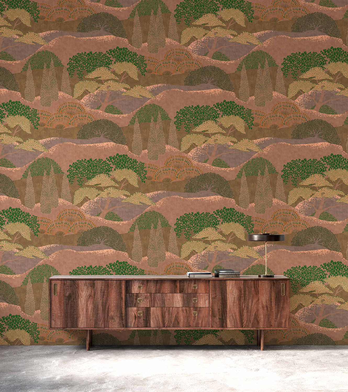 Tapete Jardin Japones - Coral