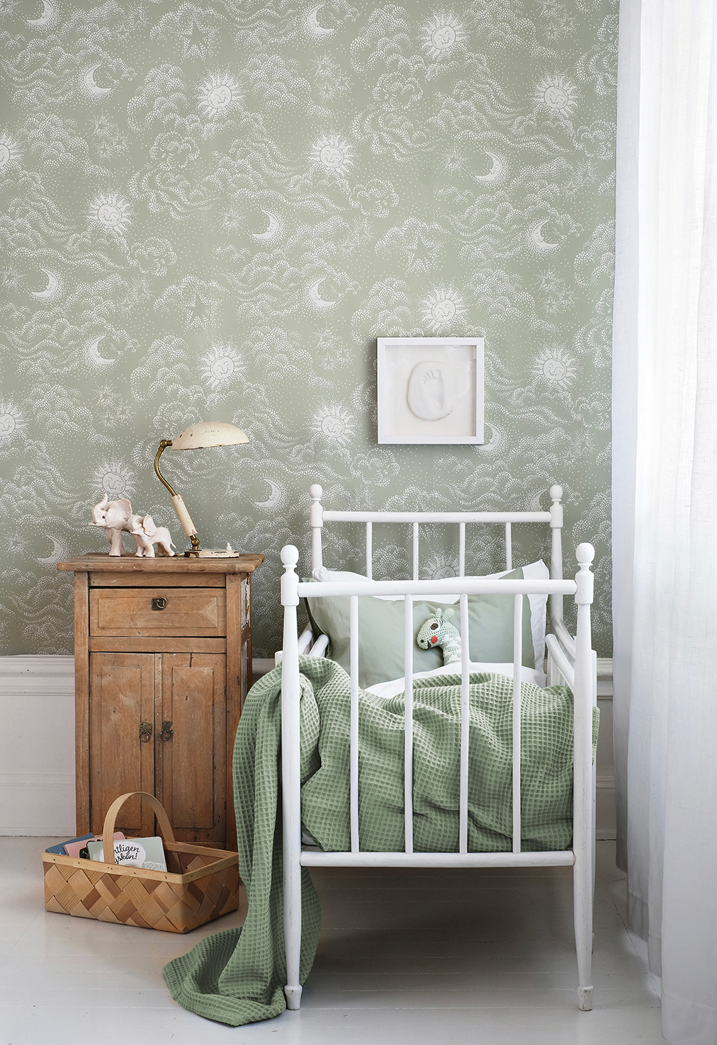 Tapete Happy Cloud - Sage Green