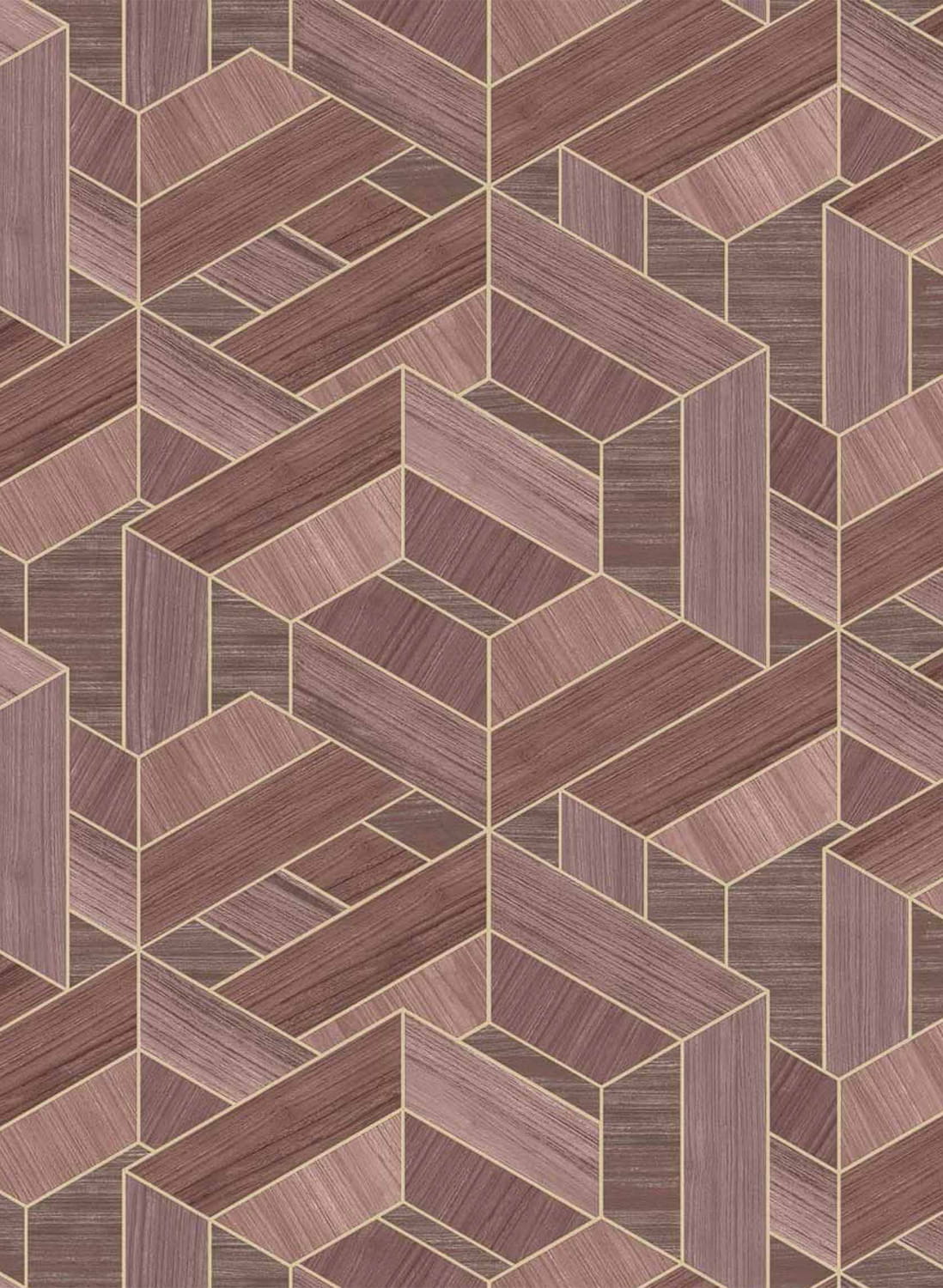 Tapete Hexagon - Bordeaux