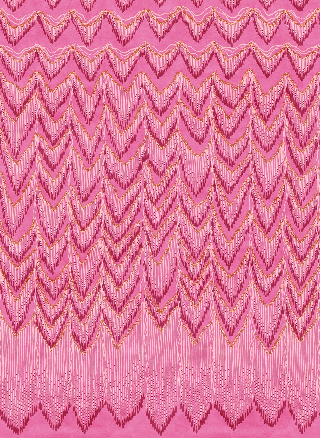 Wandbild Fringed Follies - Hot Pink