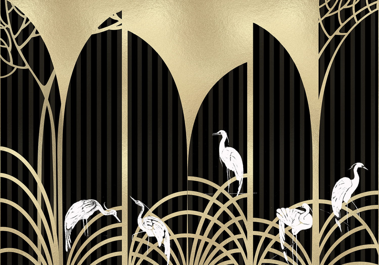 Wandbild Tassel Metallics - Gold