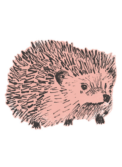 Sian Zeng Wandsticker Hedgehog - Pink