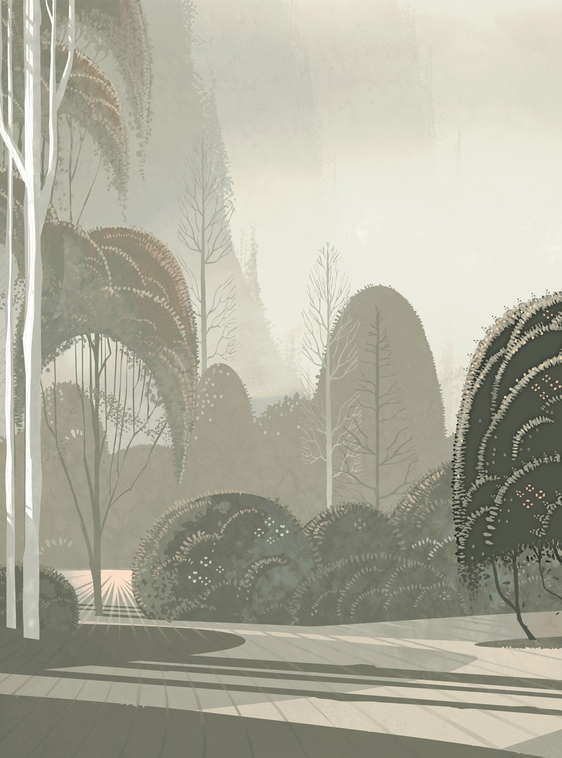 Wandbild Le Jardin Mystique - Dove