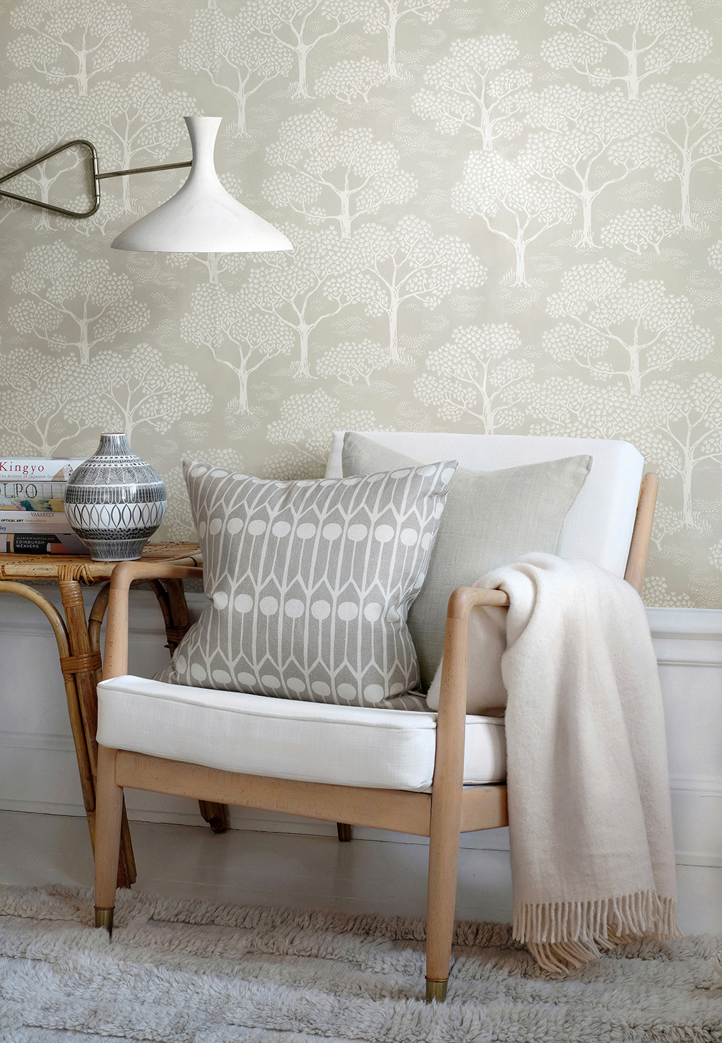 Tapete Woodland Notes - Clay Beige