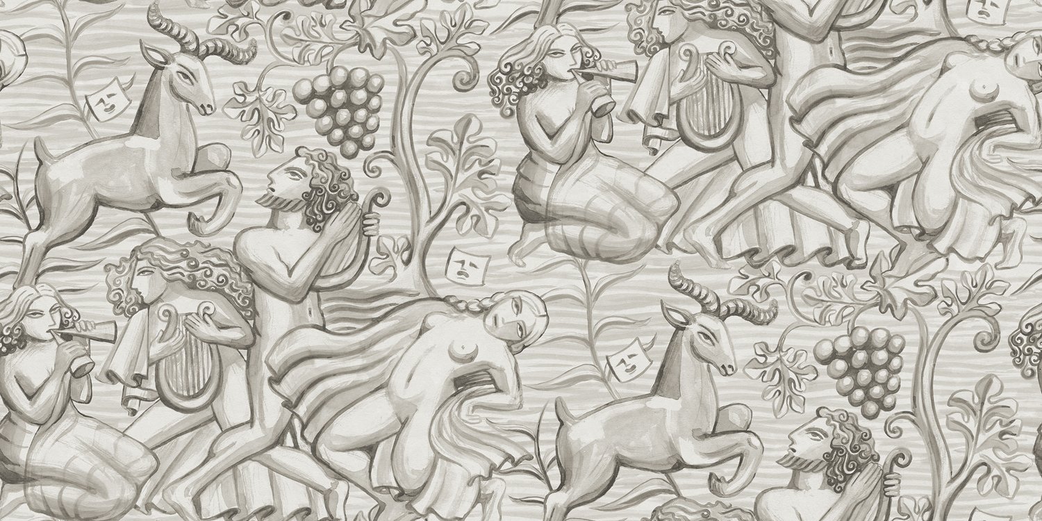 Wandbild Baccus - Graphite