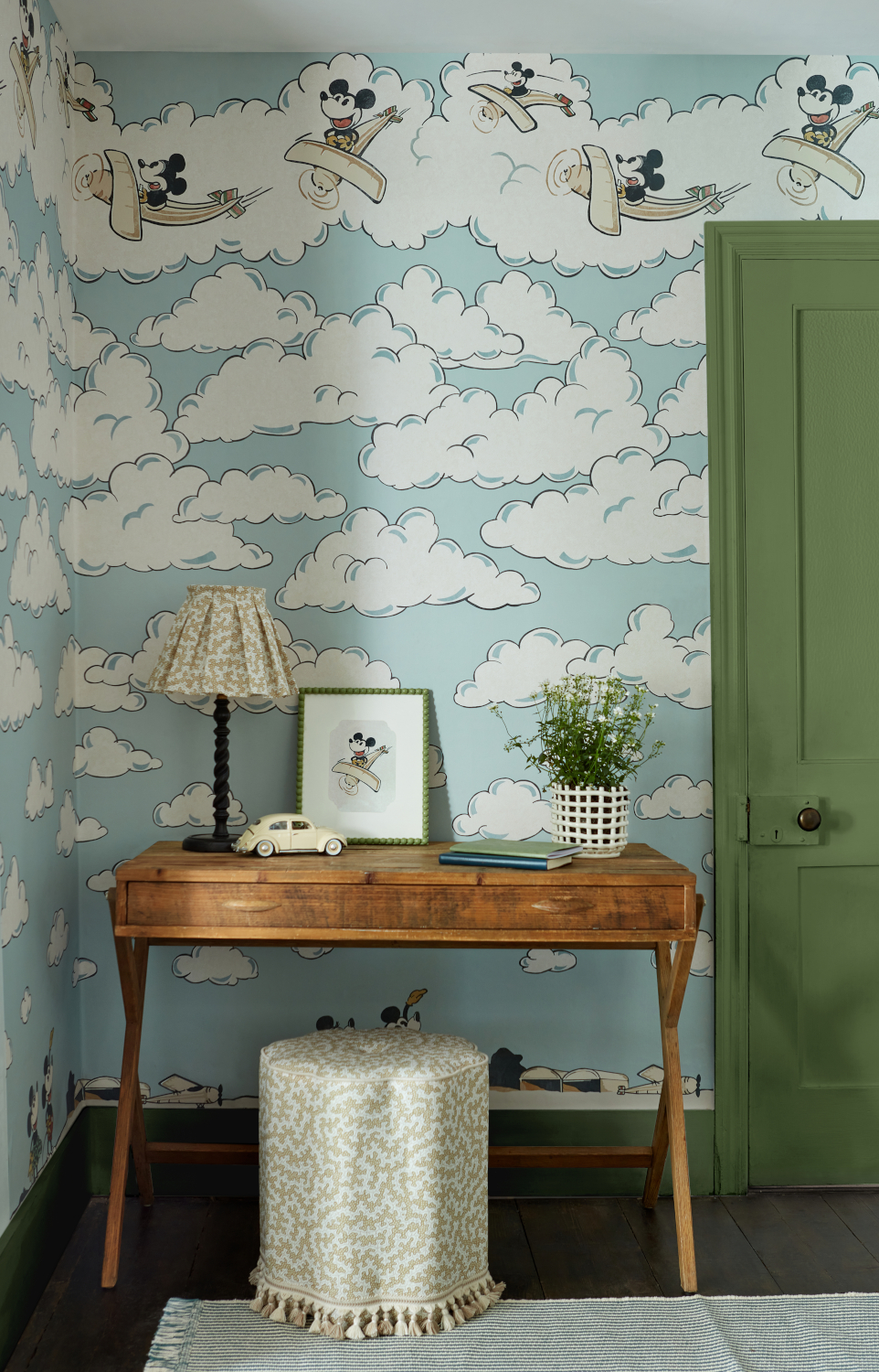 Wandbild Mickey in the Clouds - Sea Salt