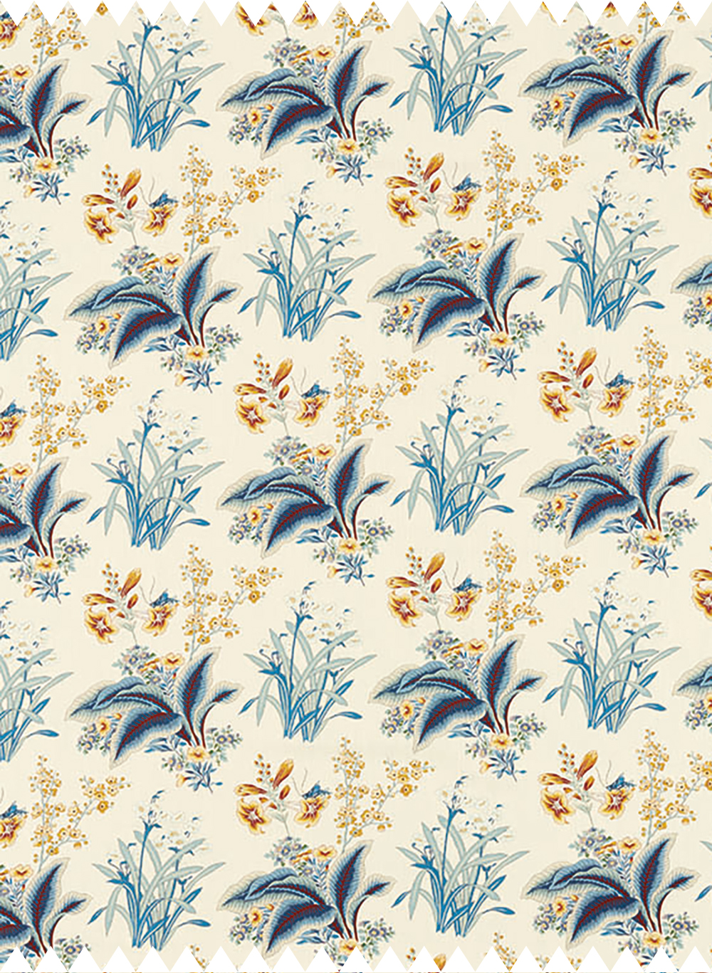 Stoff Enys Garden - Indigo Primrose