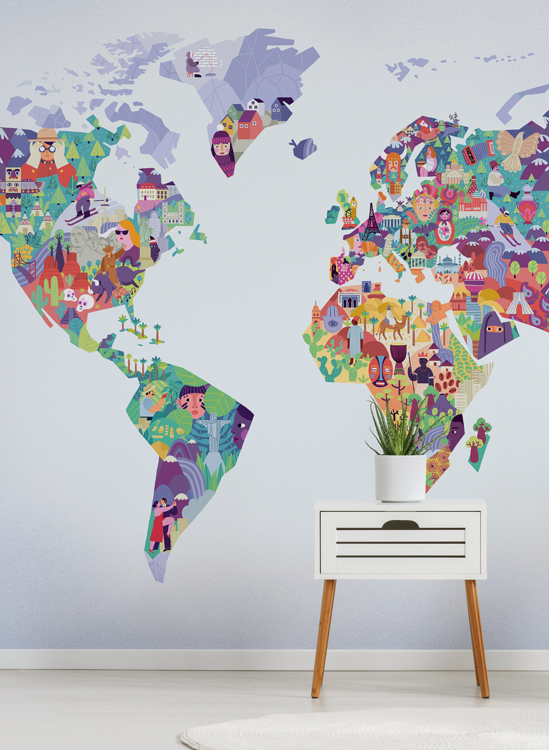 Wandbild Diversity Map