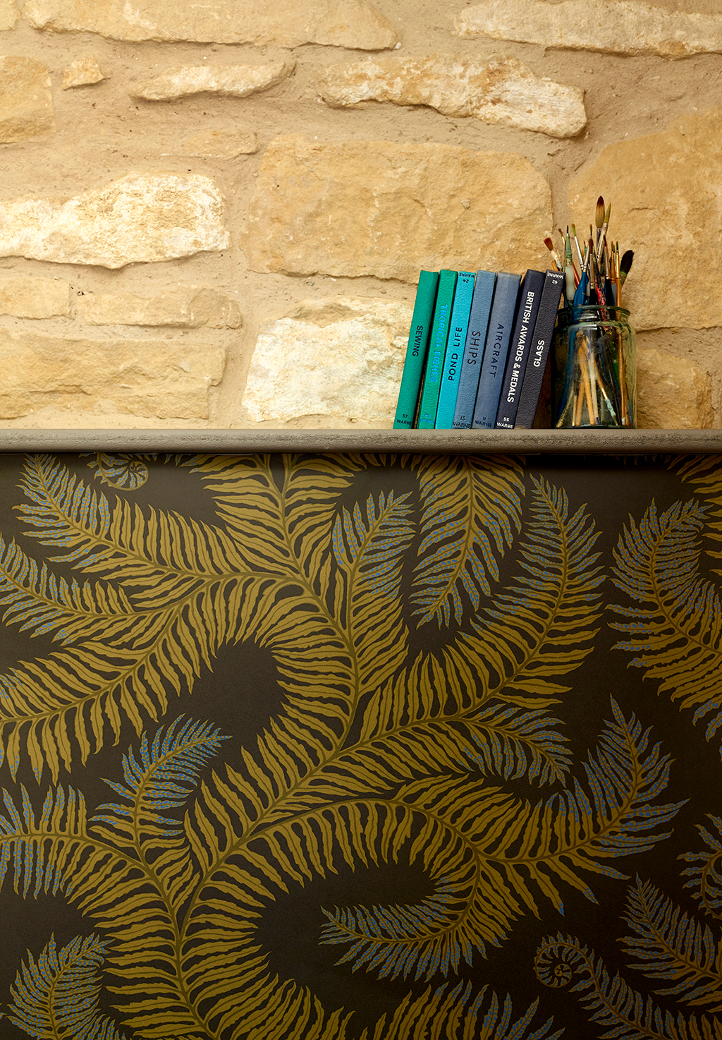 Tapete Bombes Fernery - Olive/ Dark Grey
