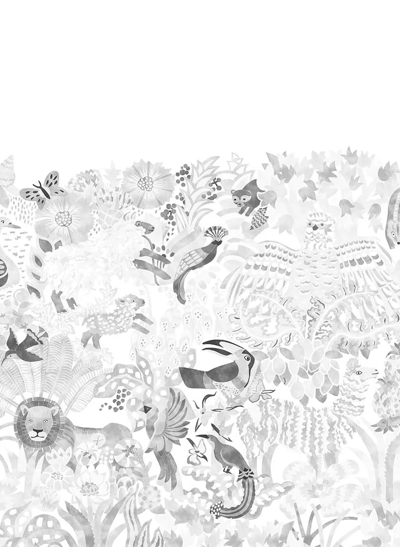 Carta da parati panoramica Les 5 Continents Grisaille - Panel B
