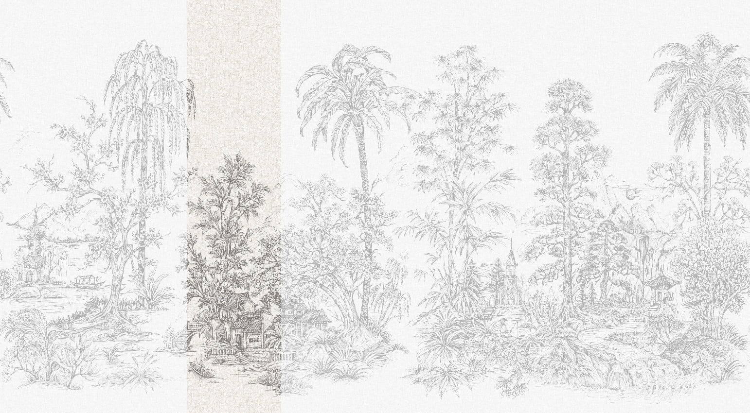 Wandbild Mandalay - White Black Panel 3