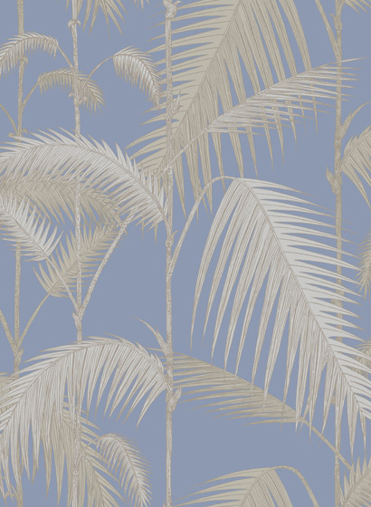 Tapete Palm Jungle - Straw/ Blue