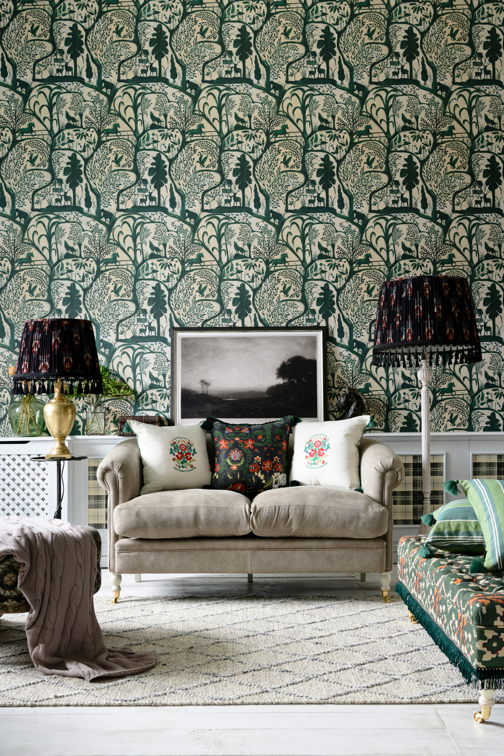 Tapete The Enchanted Woodland - Green/ Taupe