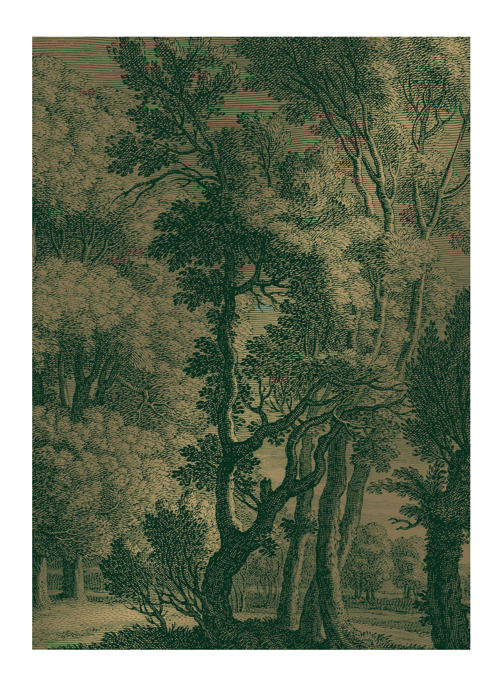 Wandbild Engraved Landscapes Gold 16 - M