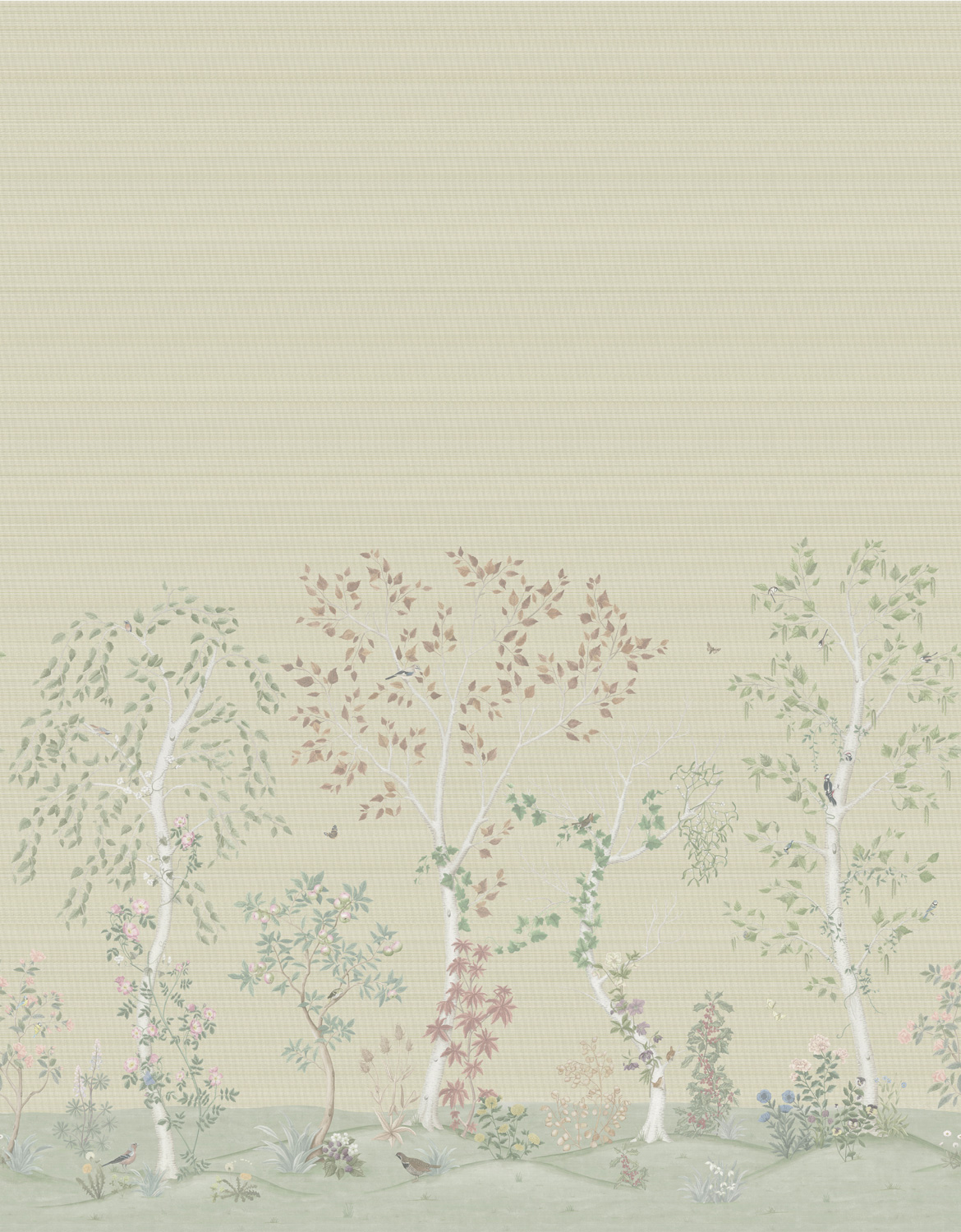 Wandbild Seasonal Woods Grasscloth - Oat Natural Grasscloth