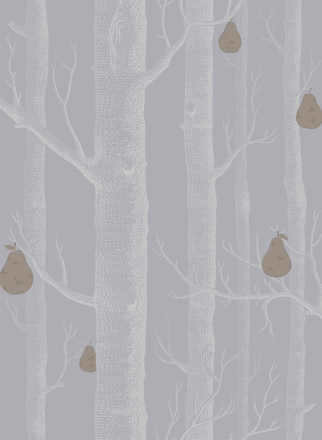 Tapete Woods & Pears - slate/ silver/ bronze