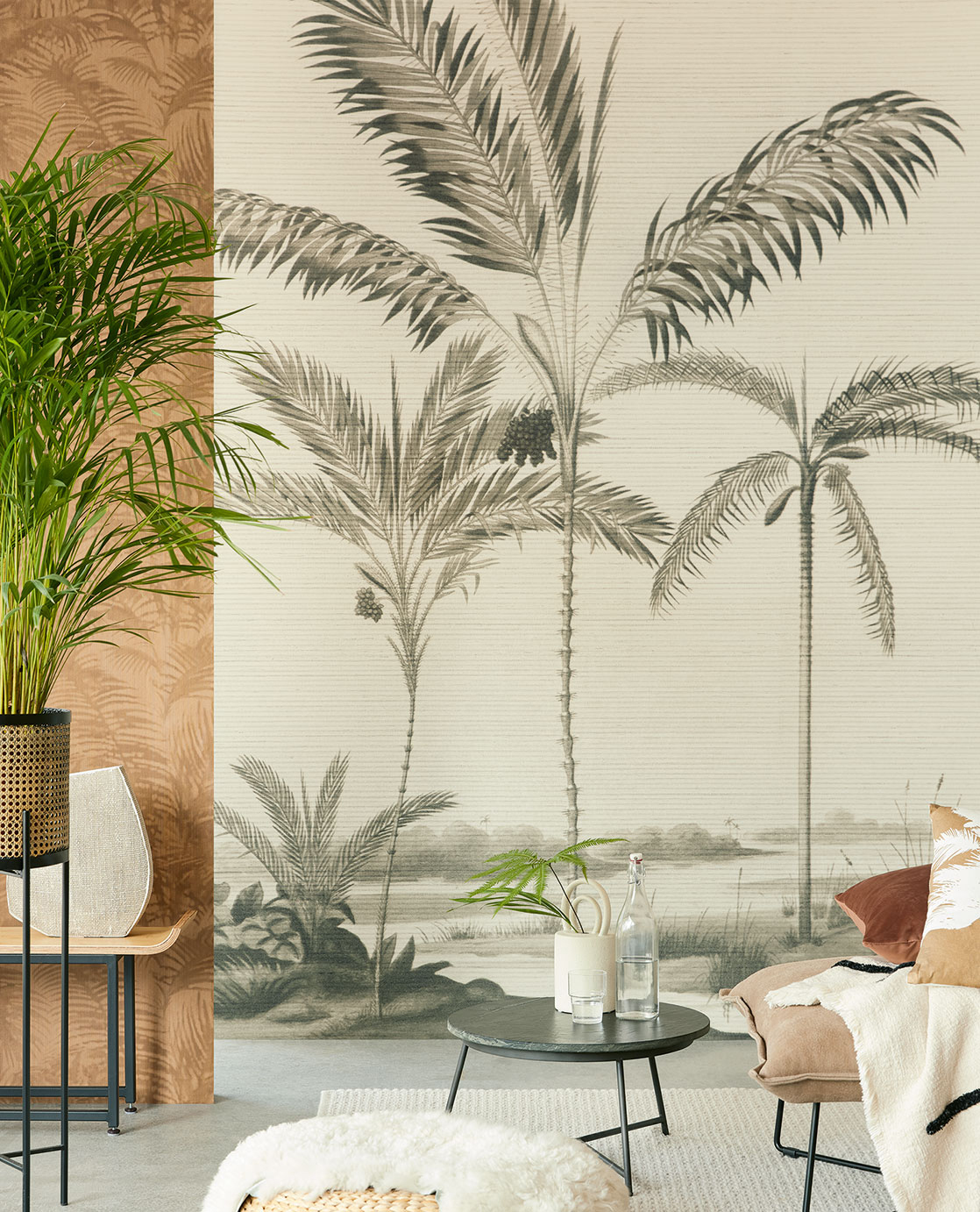Wandbild Palm Portrait - Black/ White