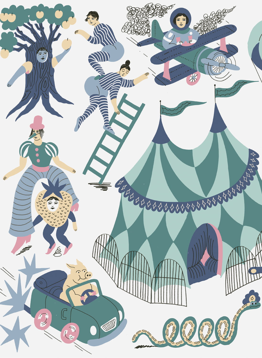 Wandbild Magic Circus - Mint