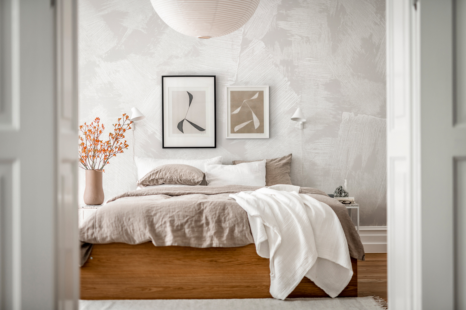 Wandbild Brush - Greige