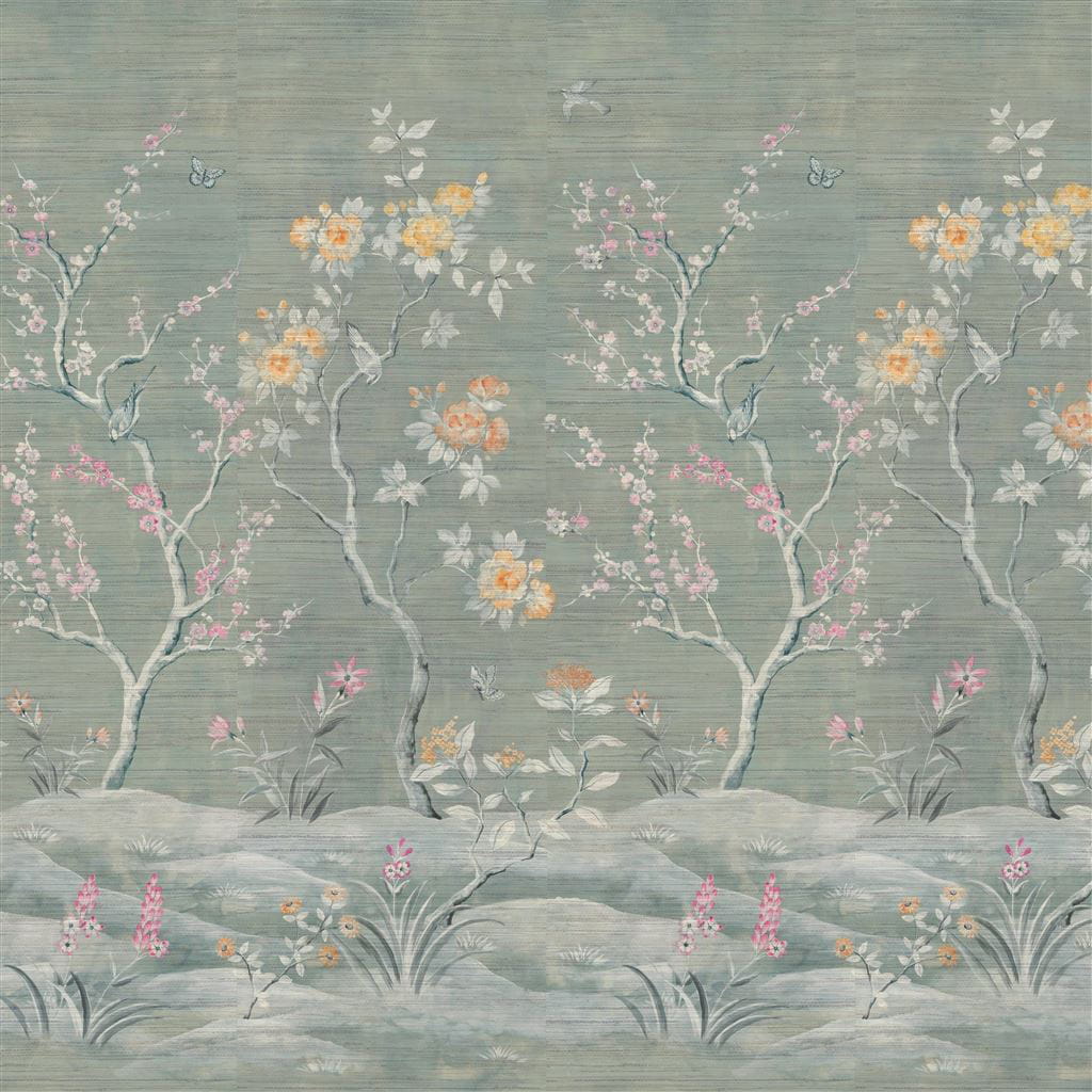 Wandbild Manohari Grasscloth - Blossom