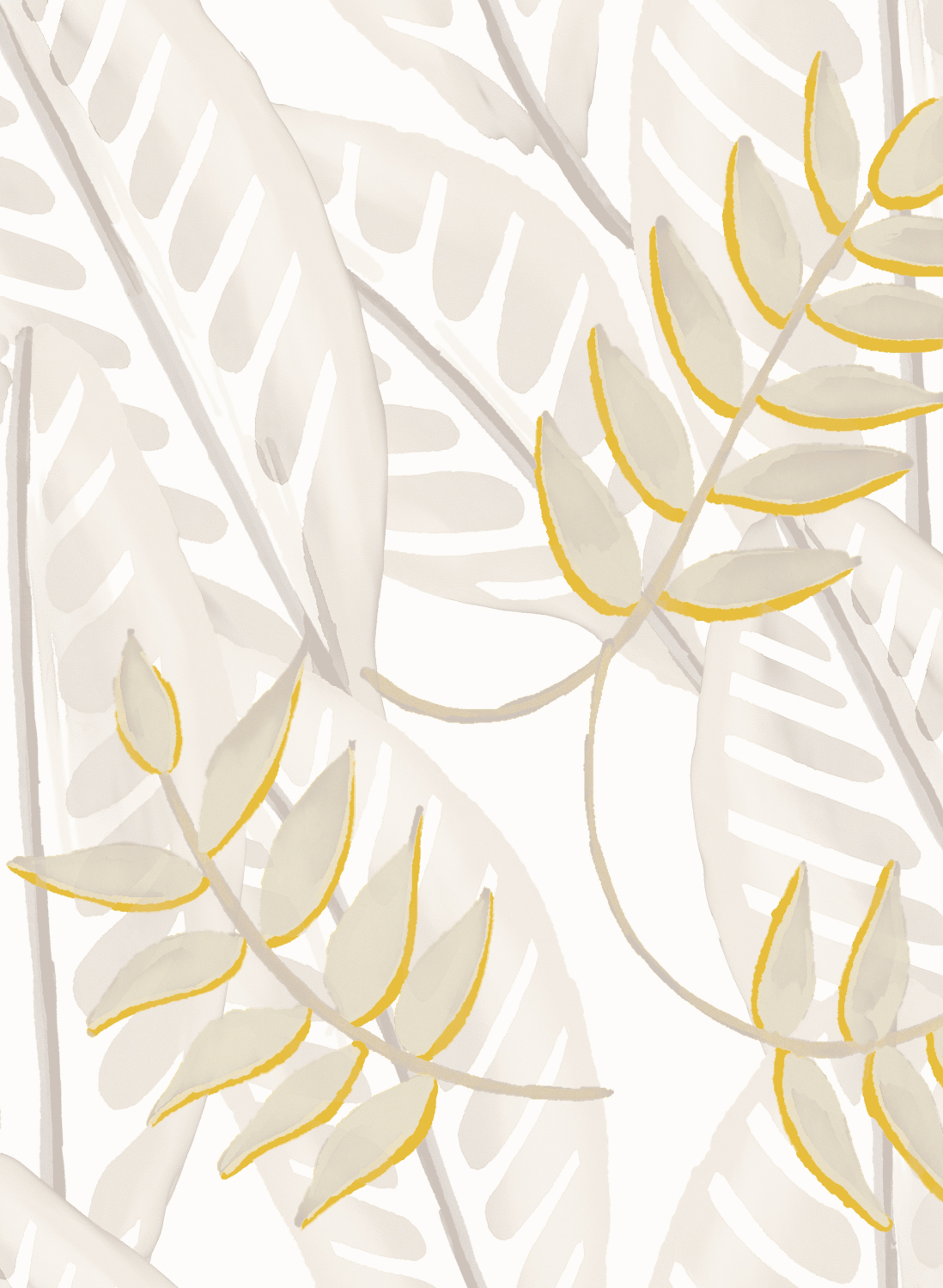 Tapete Alocasia - Beige/ Orange