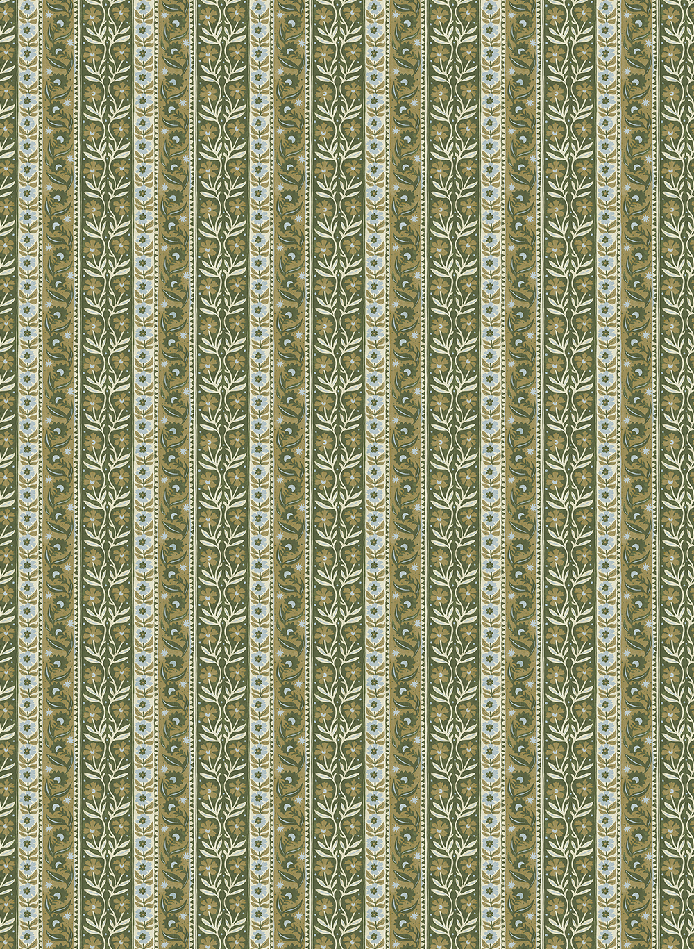 Papier peint Arber Stripe - Green and Blue