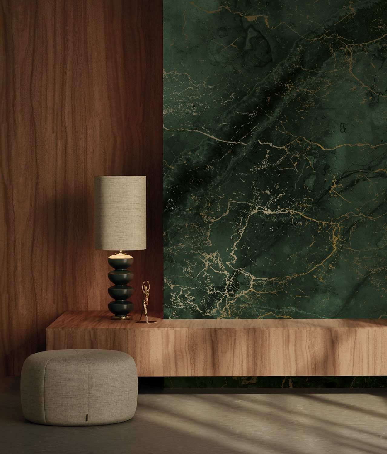 Wandbild Marble Green Uyterlinde - 390 cm